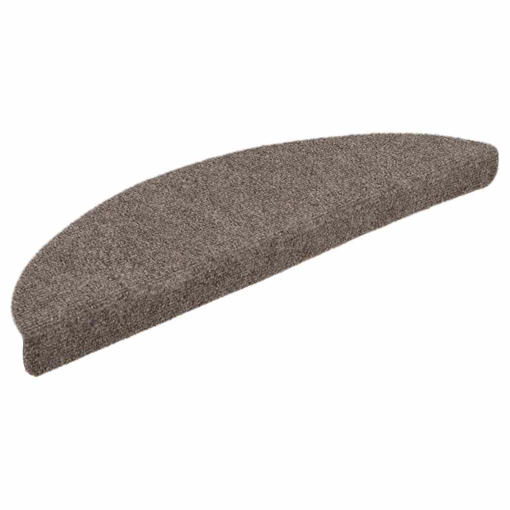 Stufenmatten Selbstklebend 15 Stk. 56x17x3 cm Hellbraun Halbrund