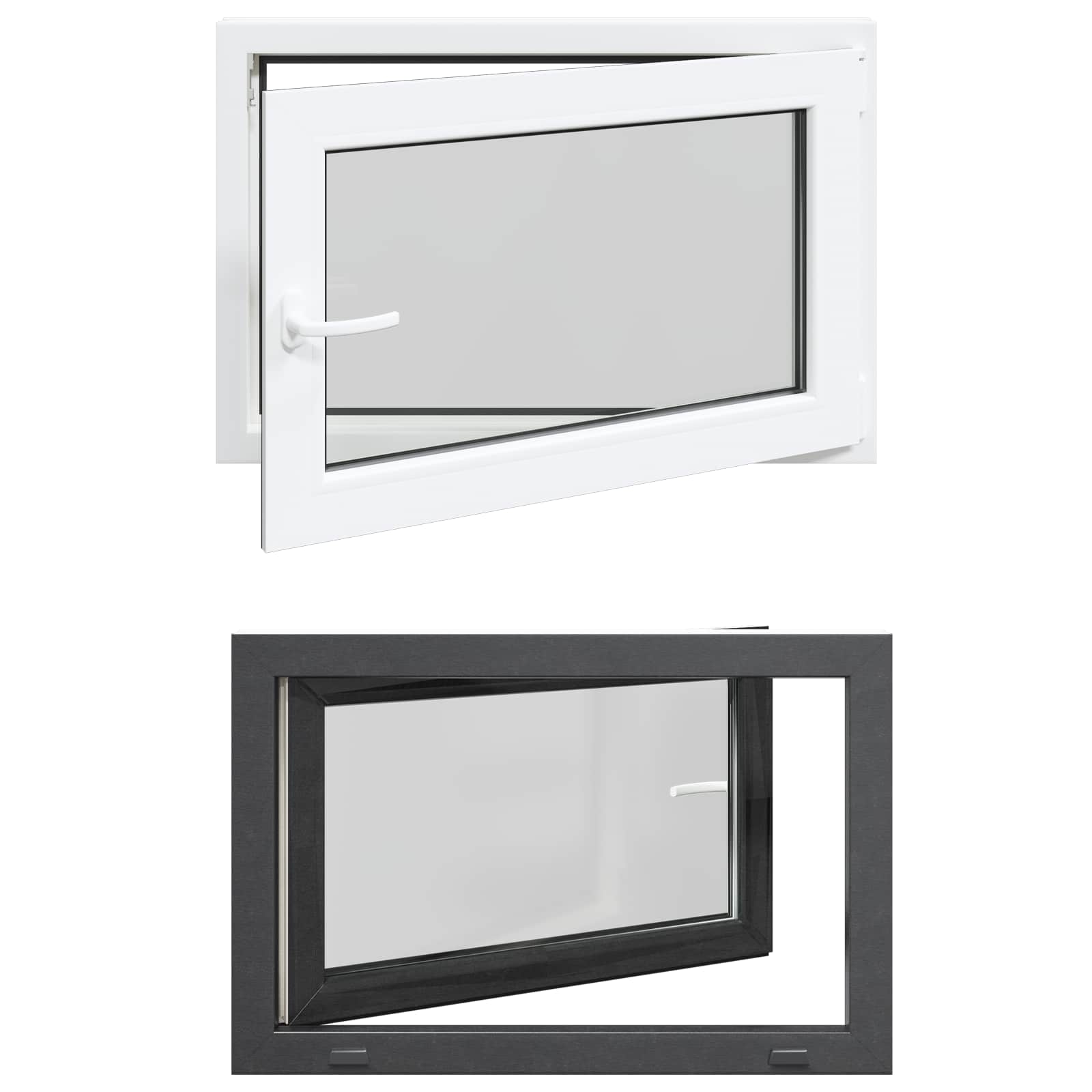 Kellerfenster RISOR 50 x 50 cm PVC und Glas Weiß