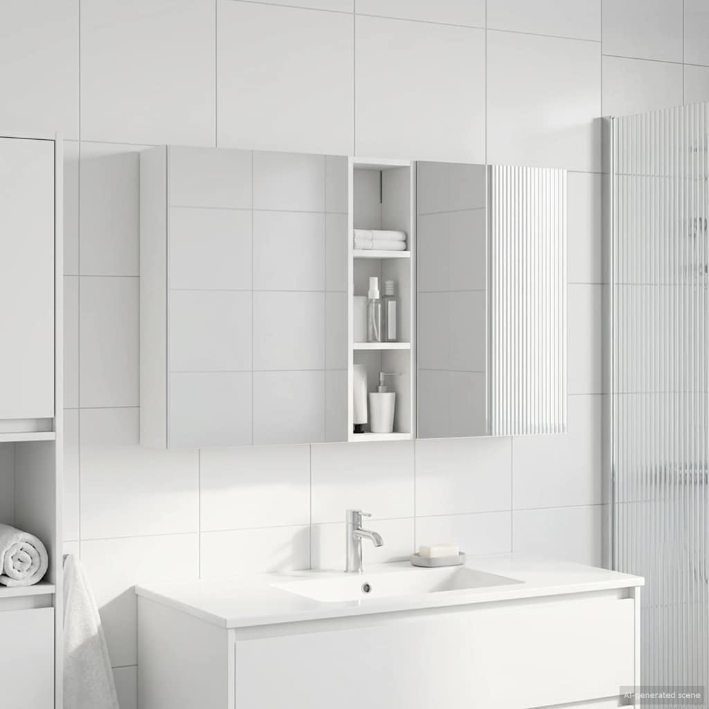 Badezimmerschrank-Set 3 pcs 80 x 10,5 x 50 cm Holzwerkstoff