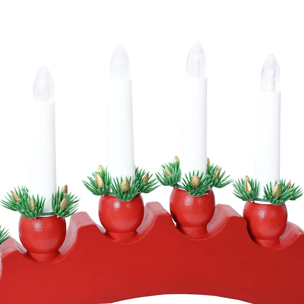 Weihnachtskerzenbogen mit 10 LED Kerzen Braun 47 x 5 x 29 cm