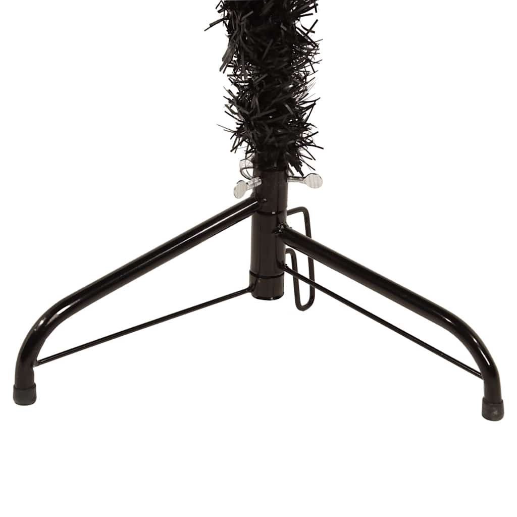 Künstlicher Halb-Weihnachtsbaum mit Ständer Schlank Weiß 180 cm