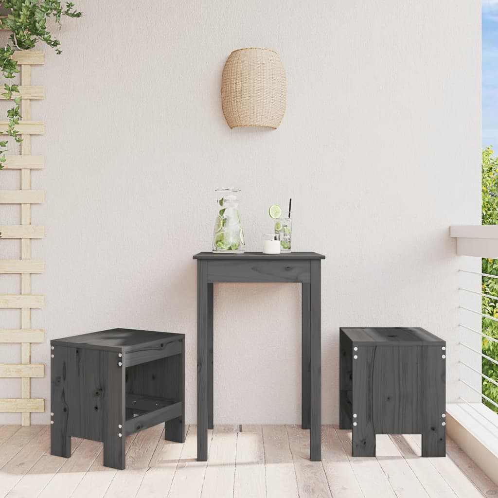 Gartenhocker 2 Stk. Weiß 40x36x45 cm Massivholz Kiefer