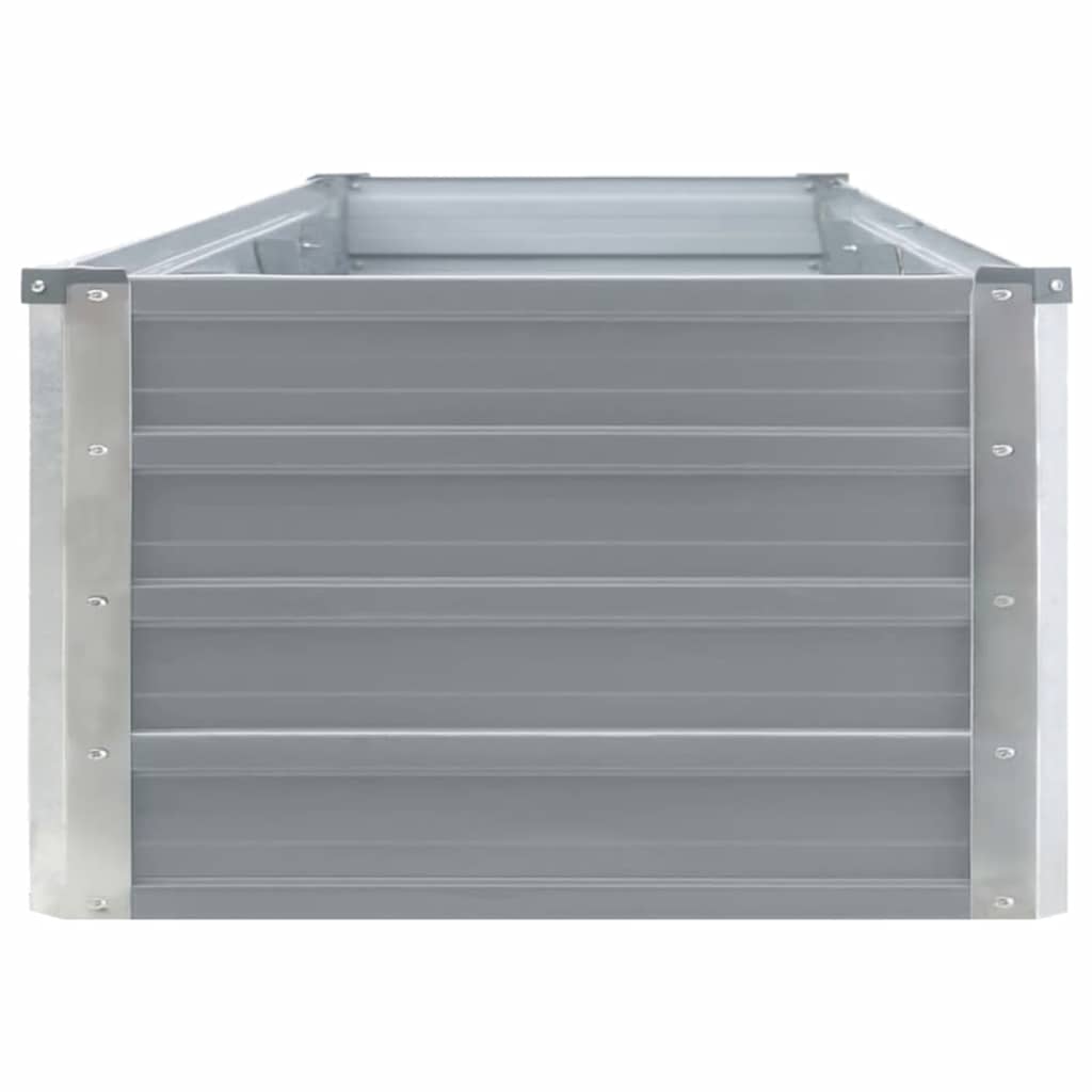 Hochbeet 160 x 80 x 77 cm Verzinkter Stahl Grau