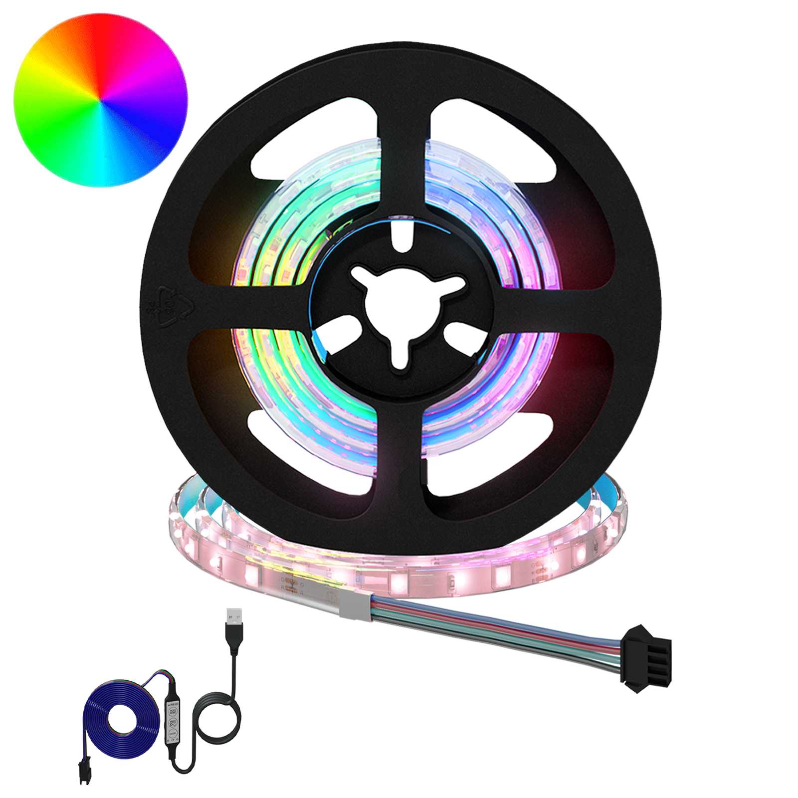 LED Streifen 2 pcs Schwarz und Transparent 3000 mm