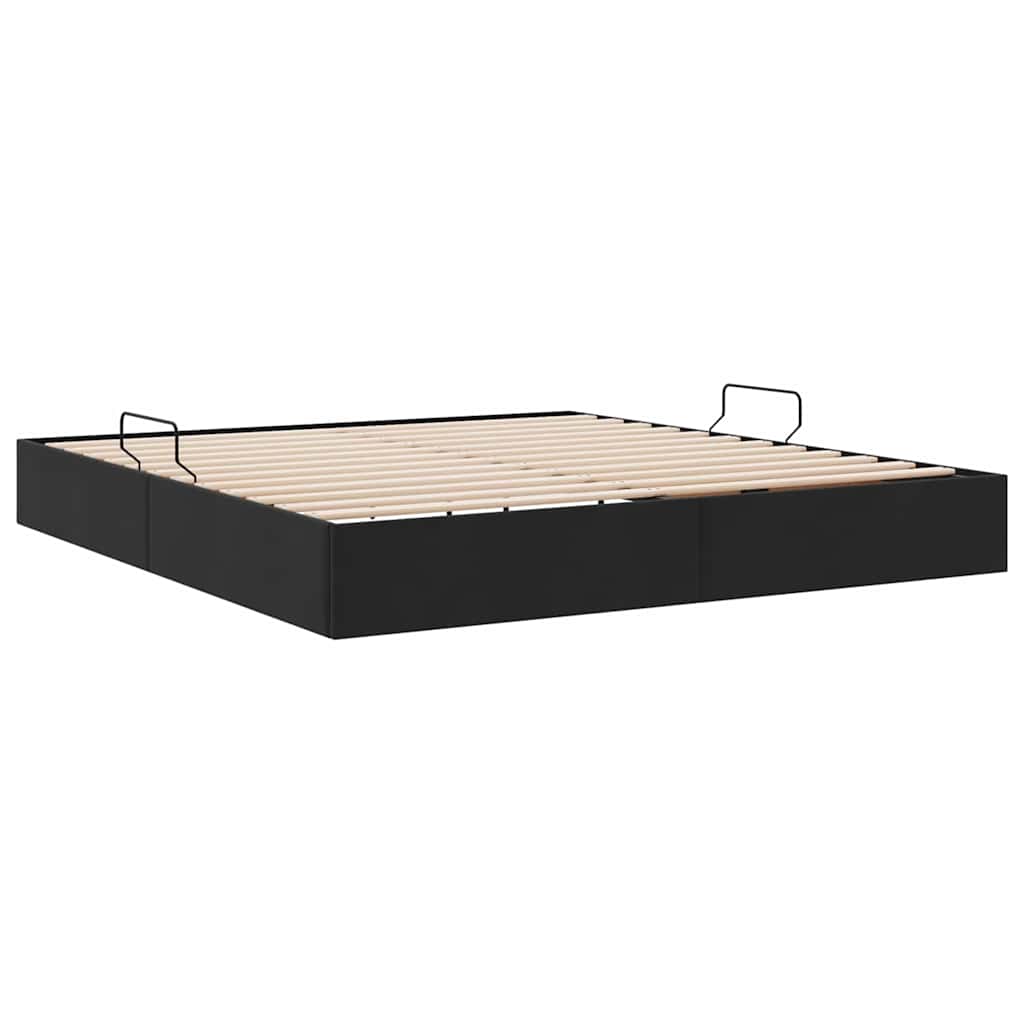 Aufbewahrungsbett mit Kopfteil Dunkelgrau 90 x 190 cm Samt