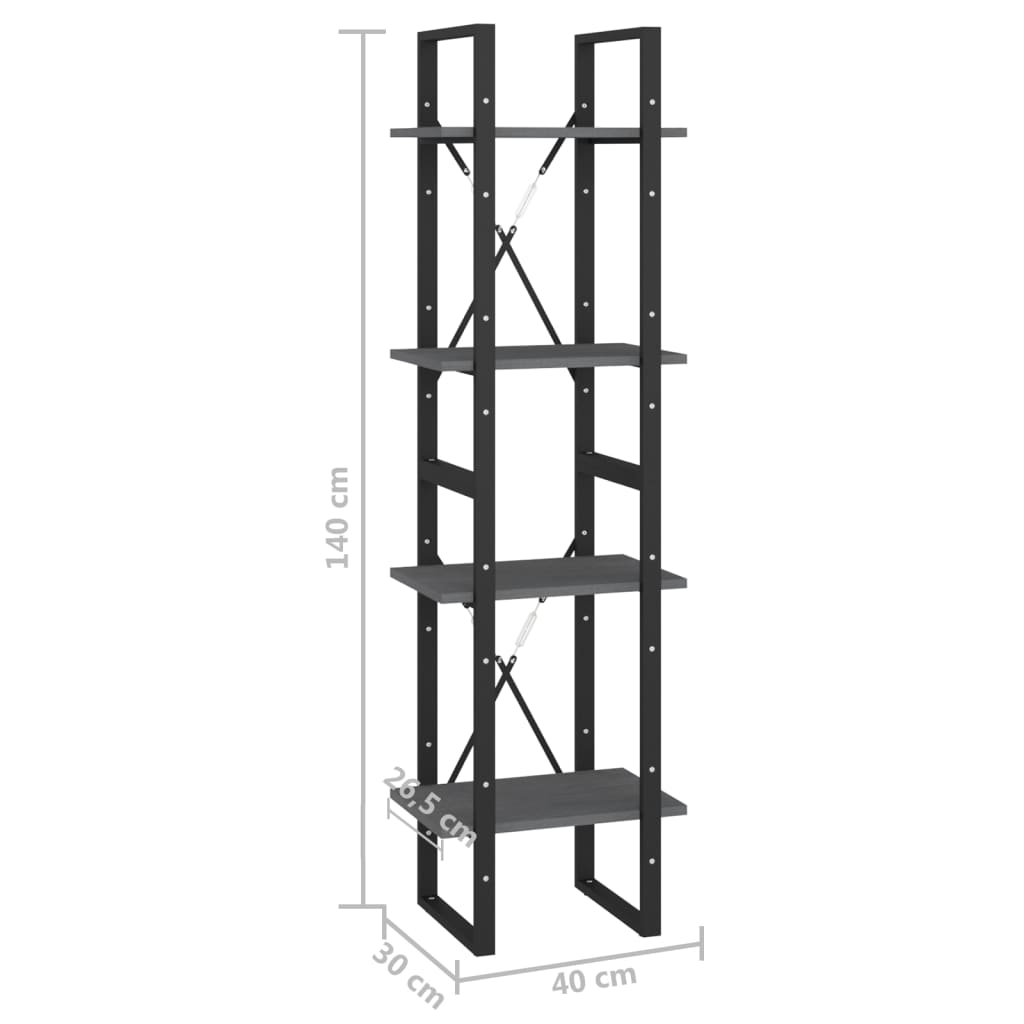 Bücherregal 2 Fächer Weiß 40x30x70 cm Holzwerkstoff
