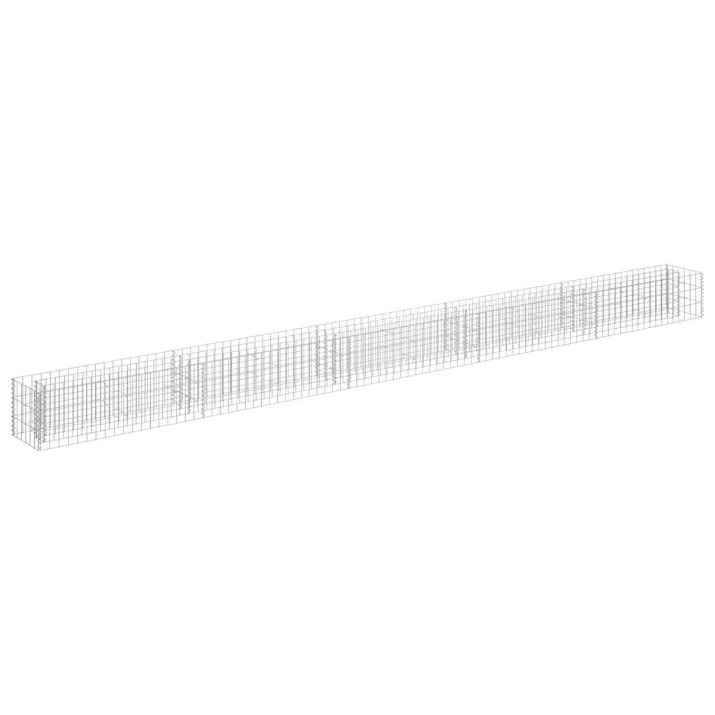 Gabionen-Hochbeet Verzinkter Stahl 90x30x10 cm