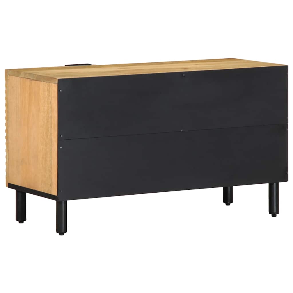 TV-Schränk mit Regal Braun 80 x 33 x 46 cm Massivholz Mango