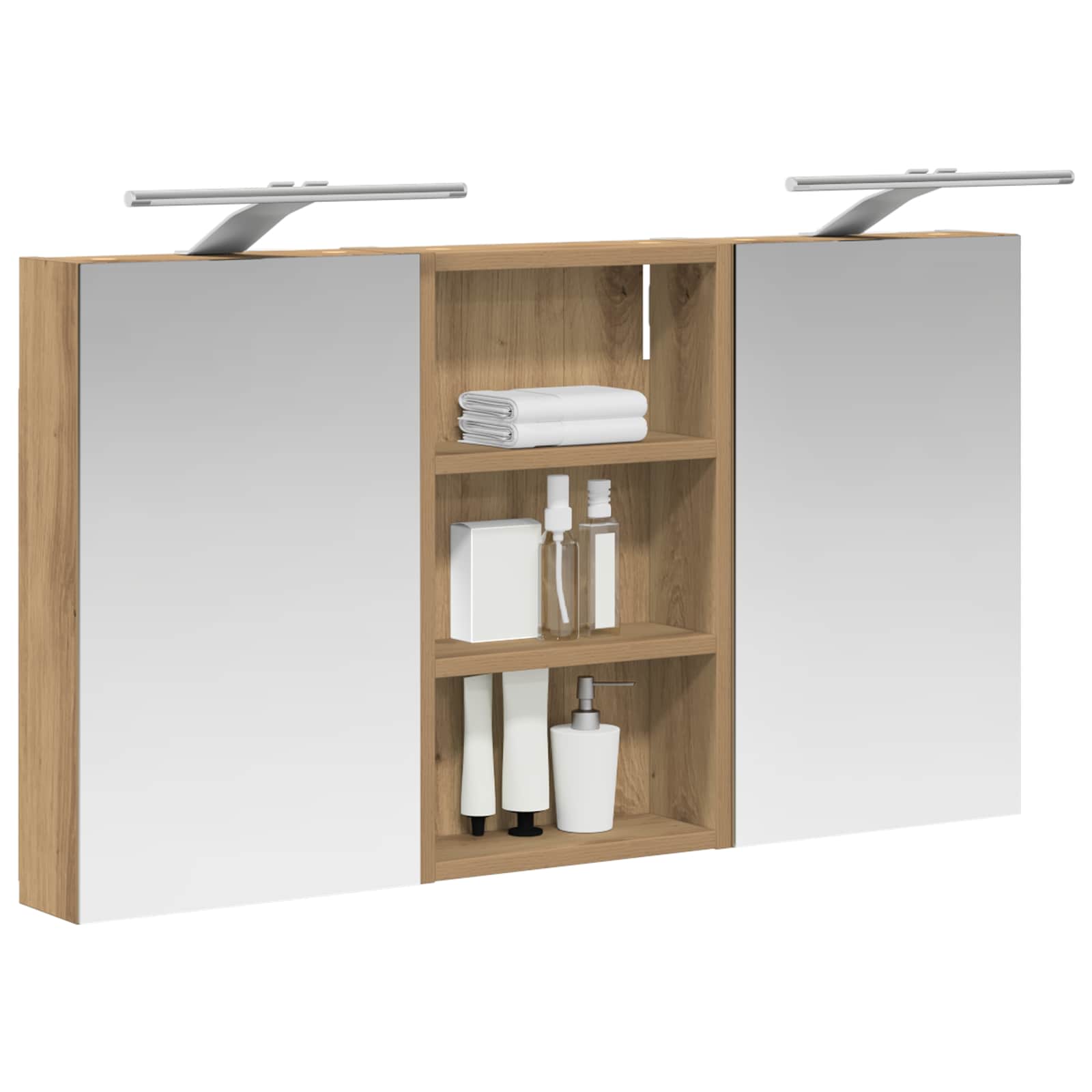 Badezimmerschrank-Set 3 pcs 80 x 10,5 x 50 cm Holzwerkstoff