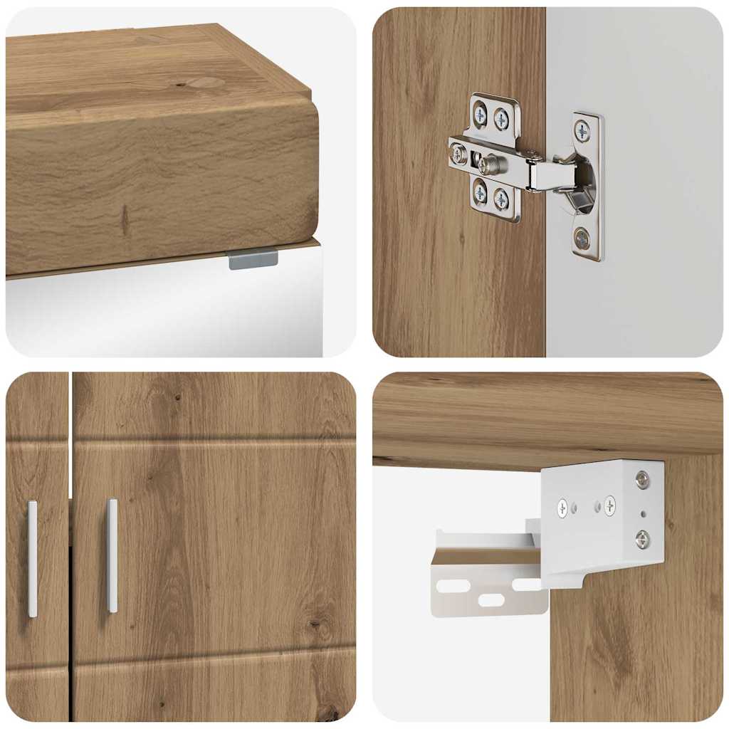 Badezimmermöbel-Set TULUM 2 pcs Weiß 60 x 34 x 63 cm