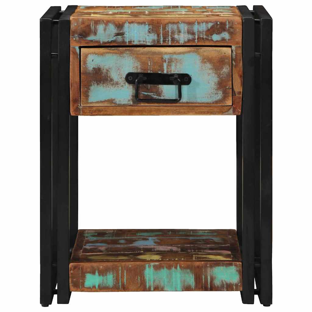 Nachttisch 40 x 35 x 50 cm Massives upgecyceltes Holz