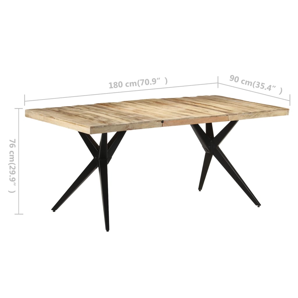 Esstisch 160x80x76 cm Massivholz Akazie