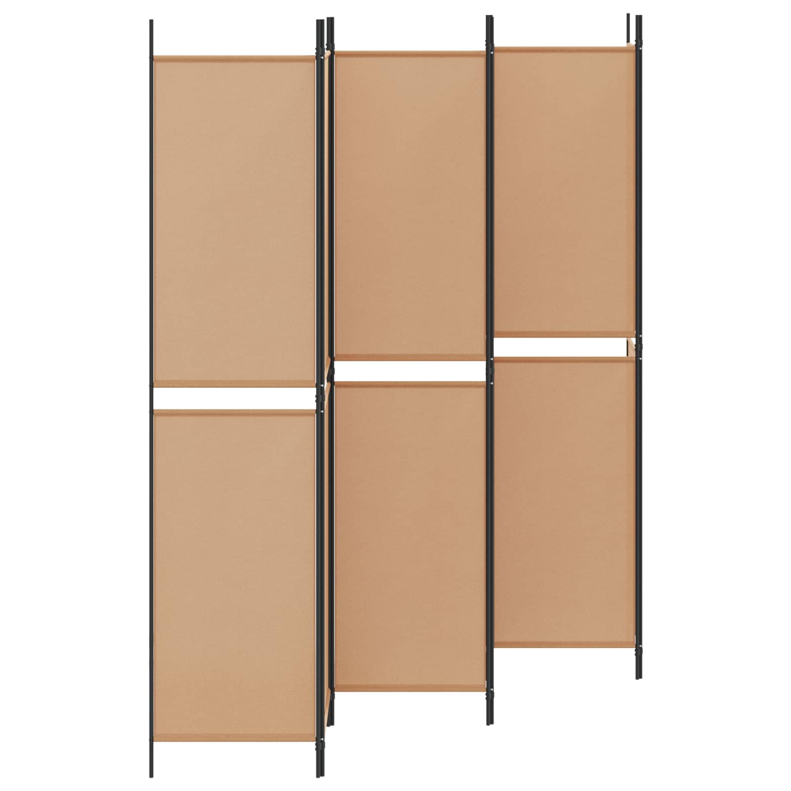 3-teiliger Raumteiler Beige 150 x 180 cm Stoff