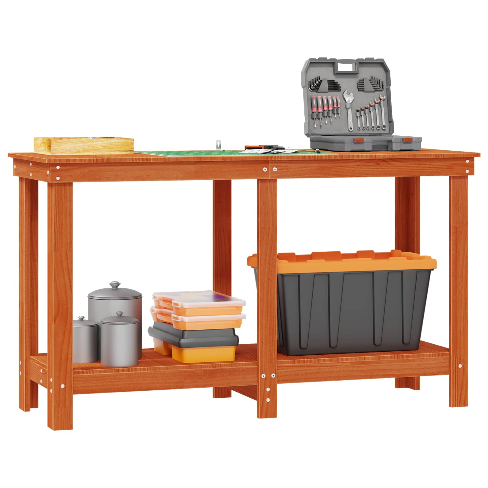 Werkbank 80x50x80 cm Massivholz Kiefer
