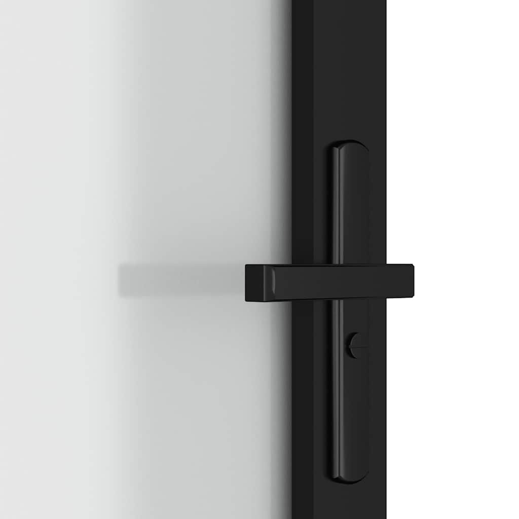 Innentür ESG Glas und Aluminium 76x201,5 cm Schwarz