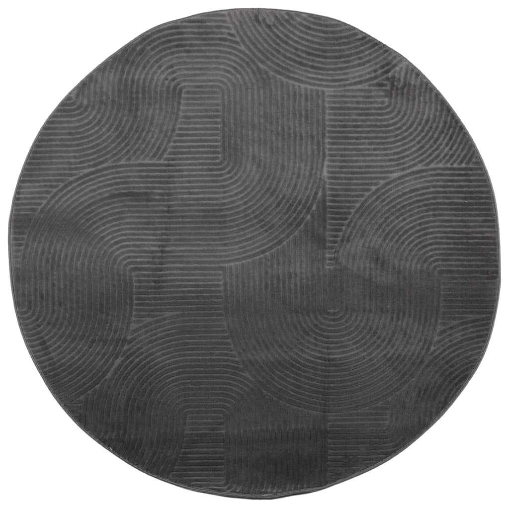 Teppich IZA Kurzflor Skandi-Stil Anthrazit 80x150 cm