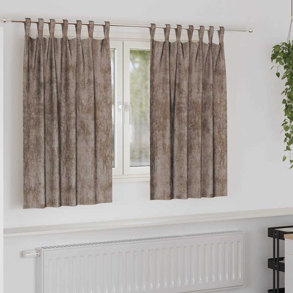 Samtvorhänge mit Vorhängen 2 pcs Weinrot 140 x 140 cm Samt