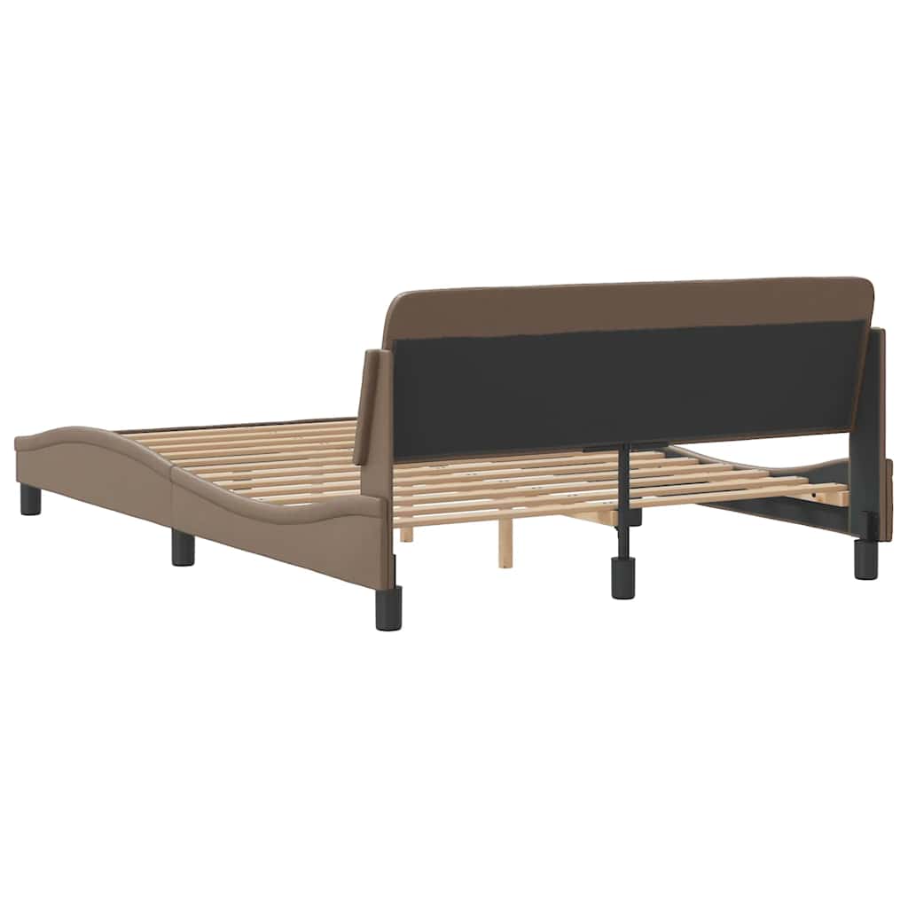 Bettgestell "Dover" Schwarz 80x200 cm Kunstleder