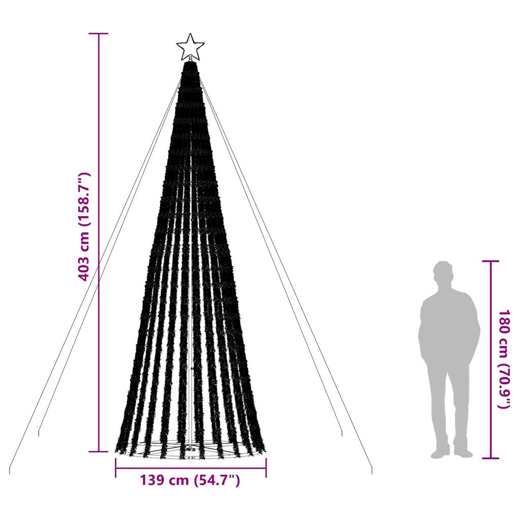 LED Weihnachtsbaum 275 LEDs Warmweiß 180 cm