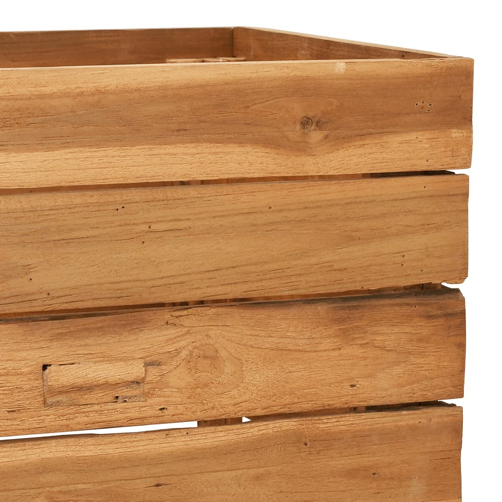 Hochbeet 100x40x72 cm Teak Altholz und Stahl