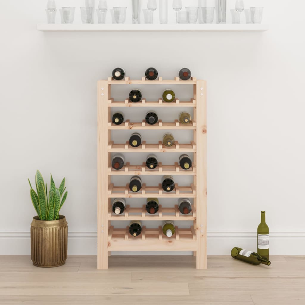 Weinregal 109,5x30x107,5 cm Massivholz Kiefer