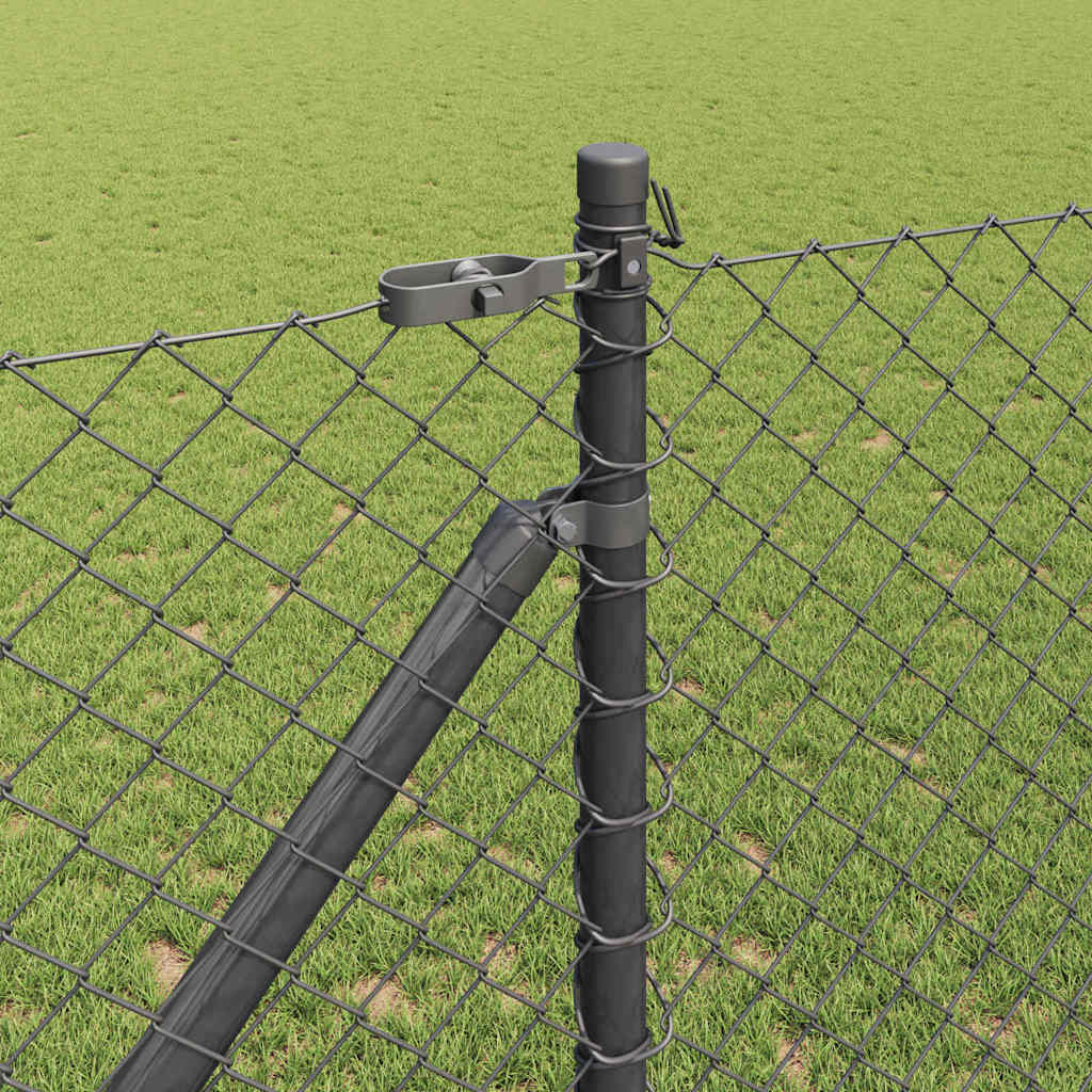 Outdoor Kettenglied-Zaun Erdfixierung 10 x 0,4 m Grün Netz