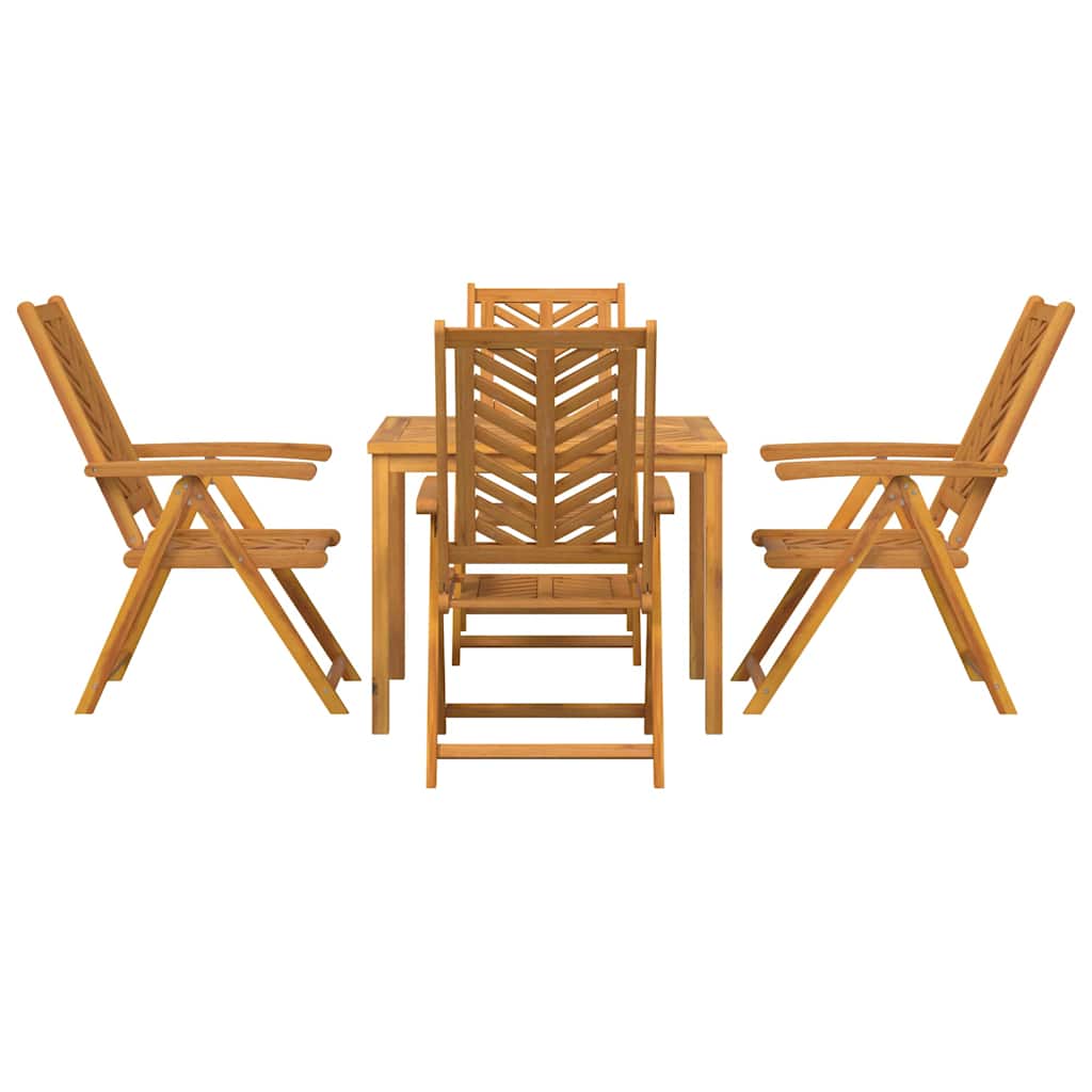 Garten Essgruppe 3 Stk. Braun Massivholz Akazie