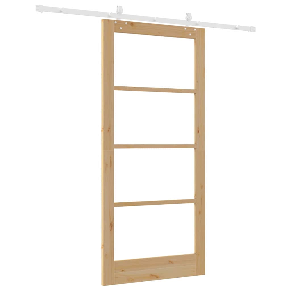 Schiebetür ORKDAL Natürlich und Schwarz 61 x 198,5 cm
