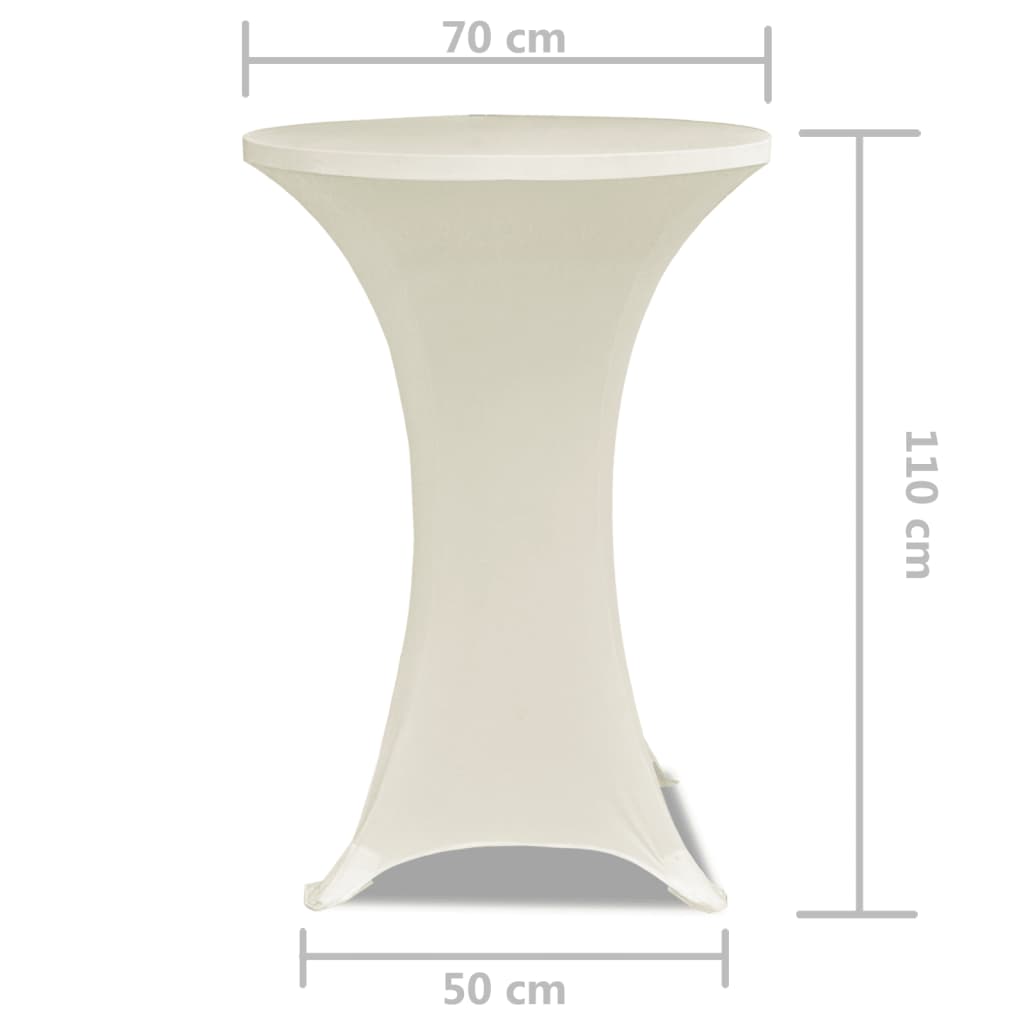 Tischhusse Stretchhusse 2 Stk 70 cm Anthrazit