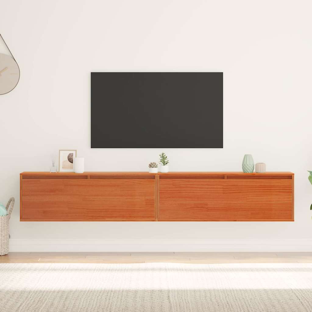 Wandschrank 100x30x35 cm Massivholz Kiefer