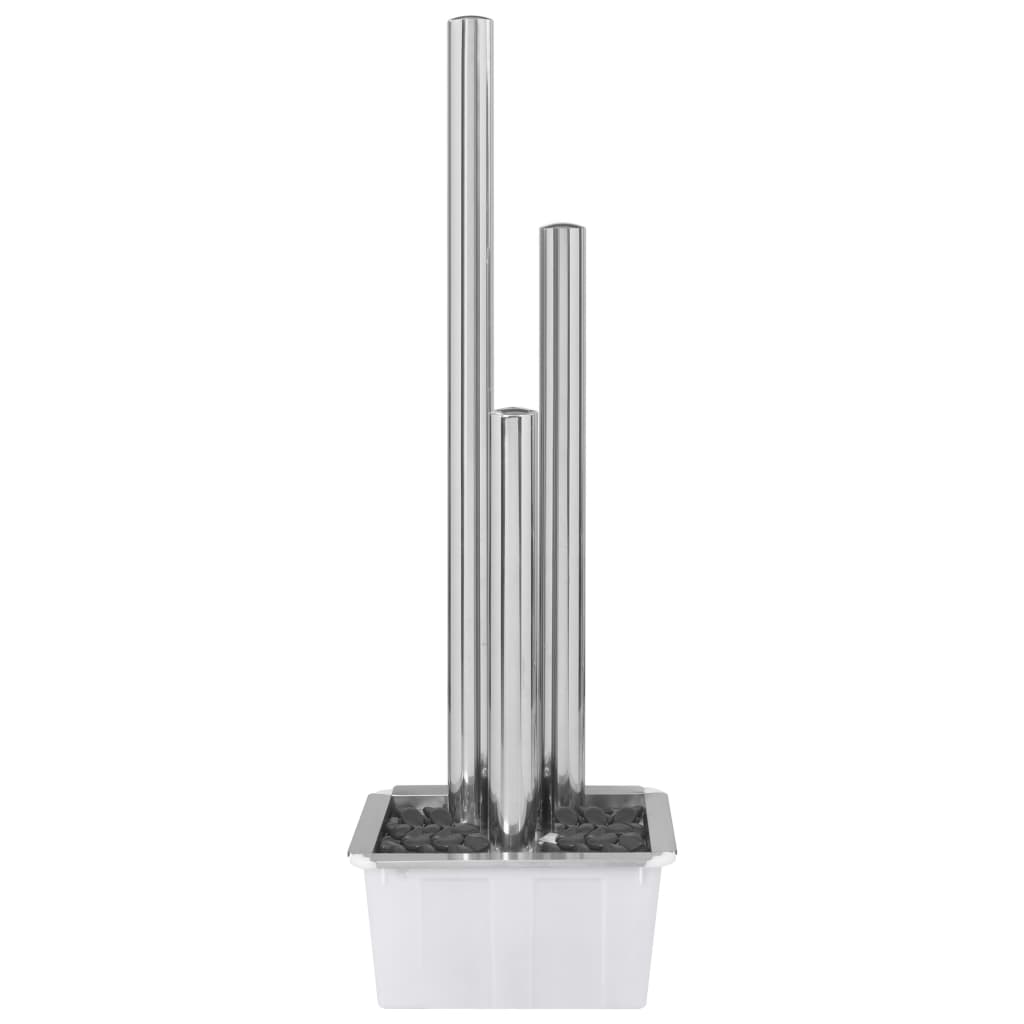 Gartenbrunnen Silbern 48x34x88 cm Edelstahl
