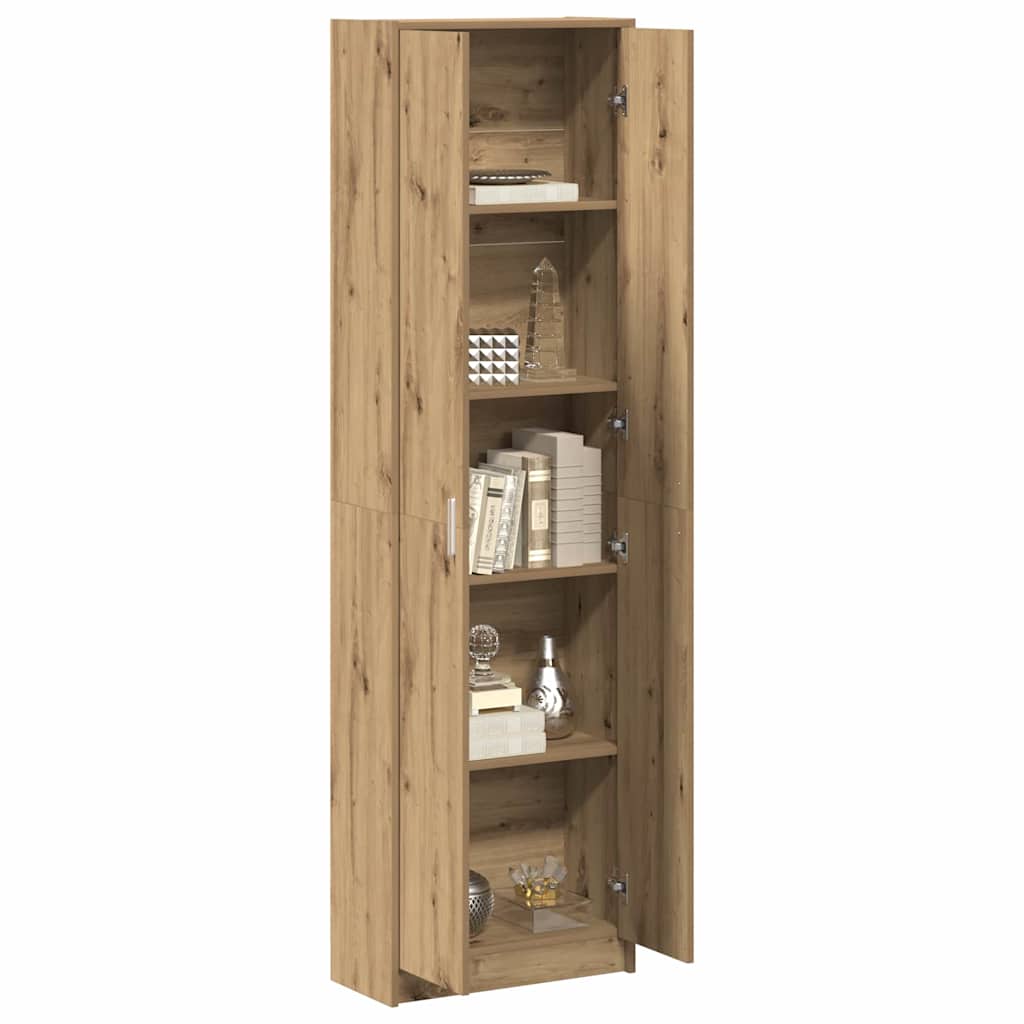 Kleiderschrank mit Regal Schwarz Eichen-Optik 55 x 25 x 189 cm