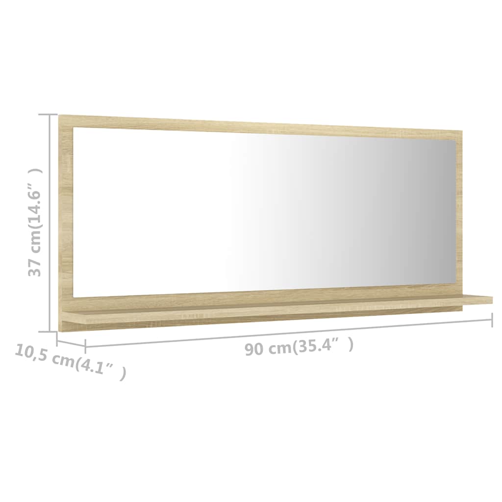Badspiegel Weiß 40x10,5x37 cm Holzwerkstoff