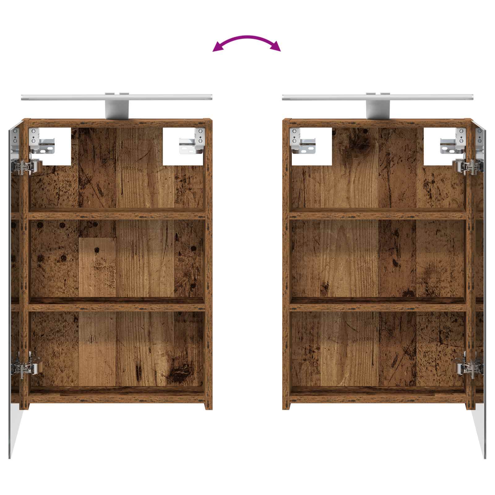 Badezimmerschrank-Set 3 pcs 80 x 10,5 x 50 cm Holzwerkstoff