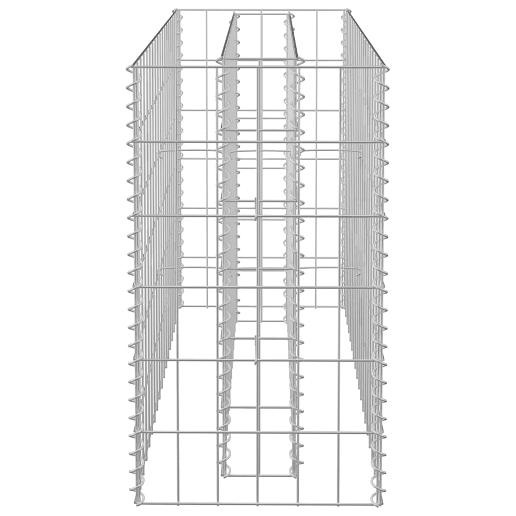 Gabionen-Hochbeet Verzinkter Stahl 90x30x10 cm