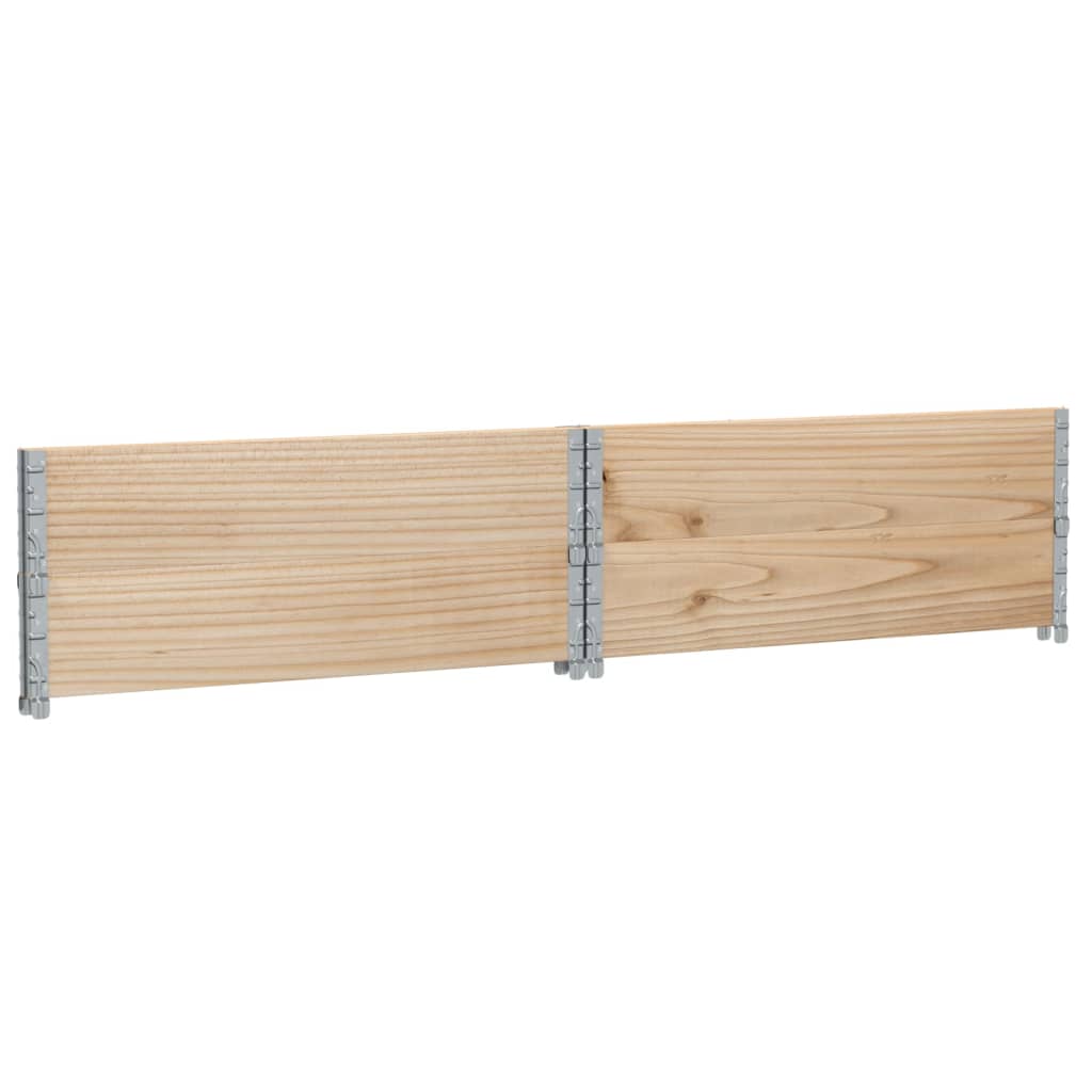 Paletten-Aufsatzrahmen Schwarz 80x60 cm Massivholz Kiefer