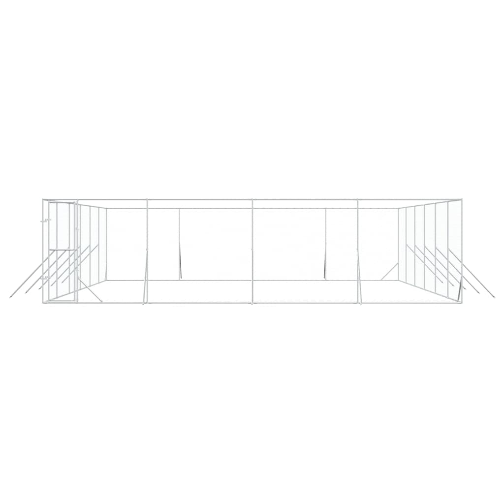 Outdoor-Hundezwinger Silbern 2x2x2 m Verzinkter Stahl
