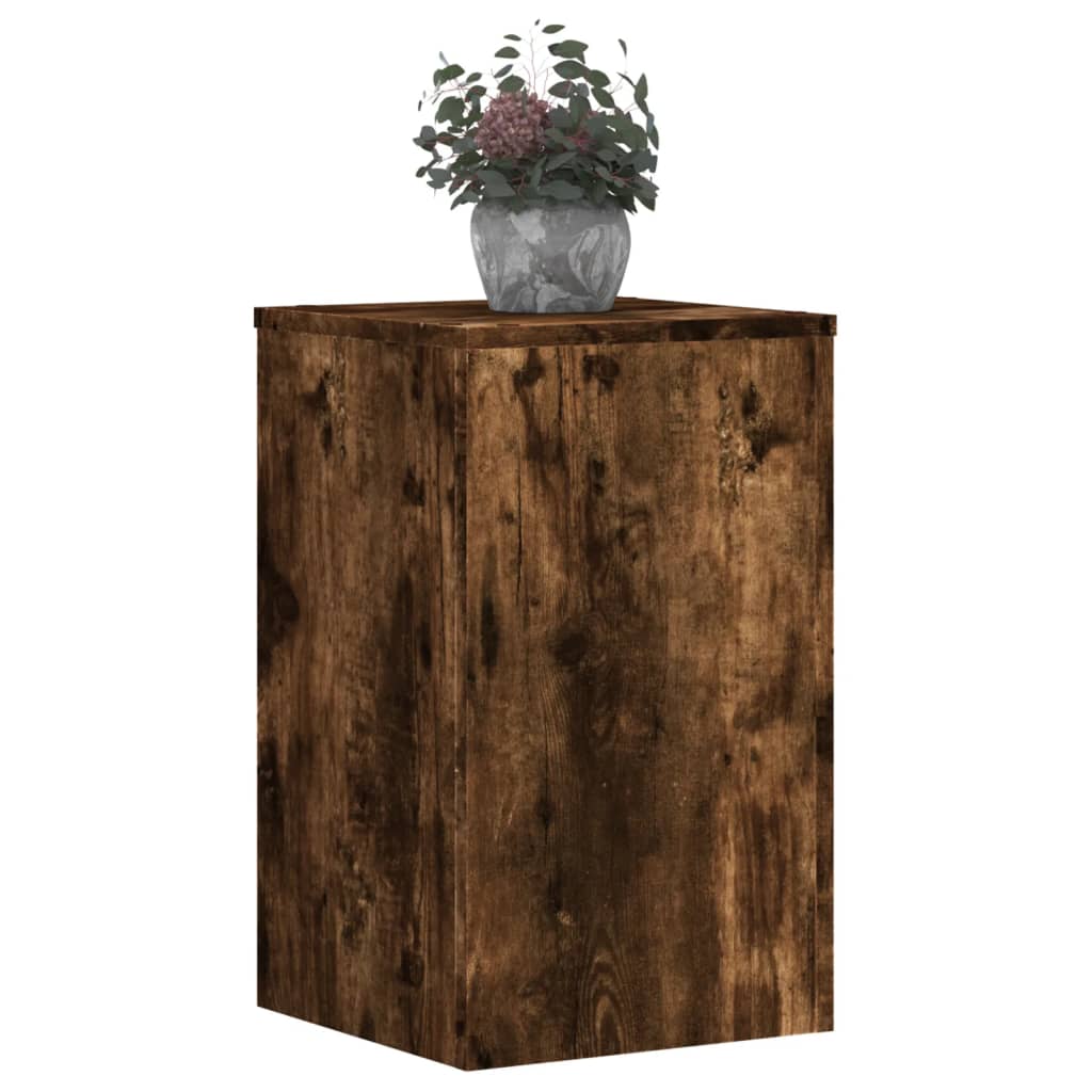 Pflanzenständer 2 Stk. Weiß 33x33x100 cm Holzwerkstoff