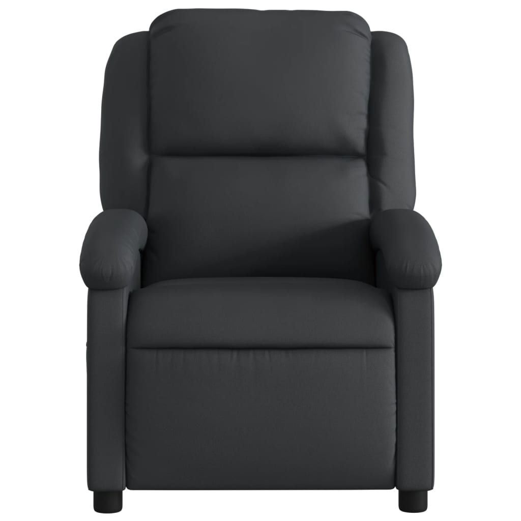 Relaxsessel Echtleder Schwarz