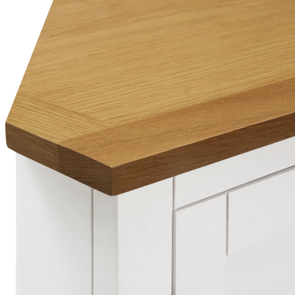 Eckschrank 80x33,5x78 cm Massivholz Eiche