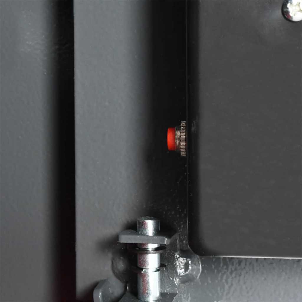 Digitaler Safe mit Schloss Dunkelgrau 31 x 20 x 20 cm Stahl