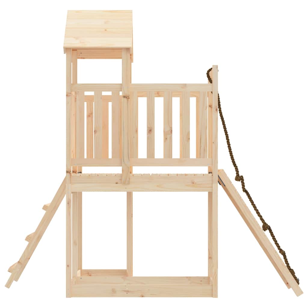 Spielturm mit Kletterwand Imprägniertes Kiefernholz