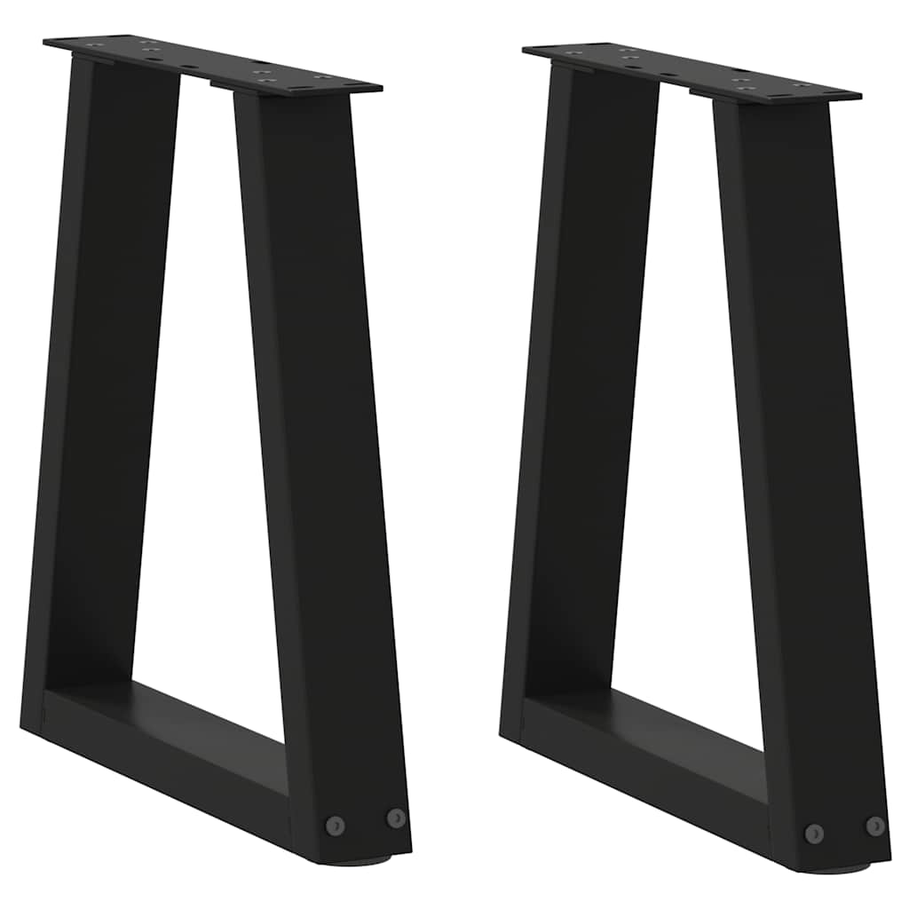 Couchtischbeine V-Form 2 Stück Schwarz 30x(30-31,3) cm Stahl