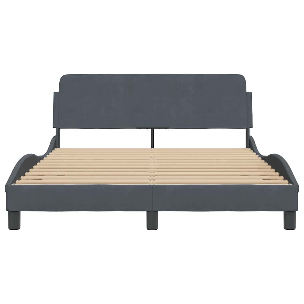 Bettgestell "Dover" Hellgrau 80x200 cm Samt
