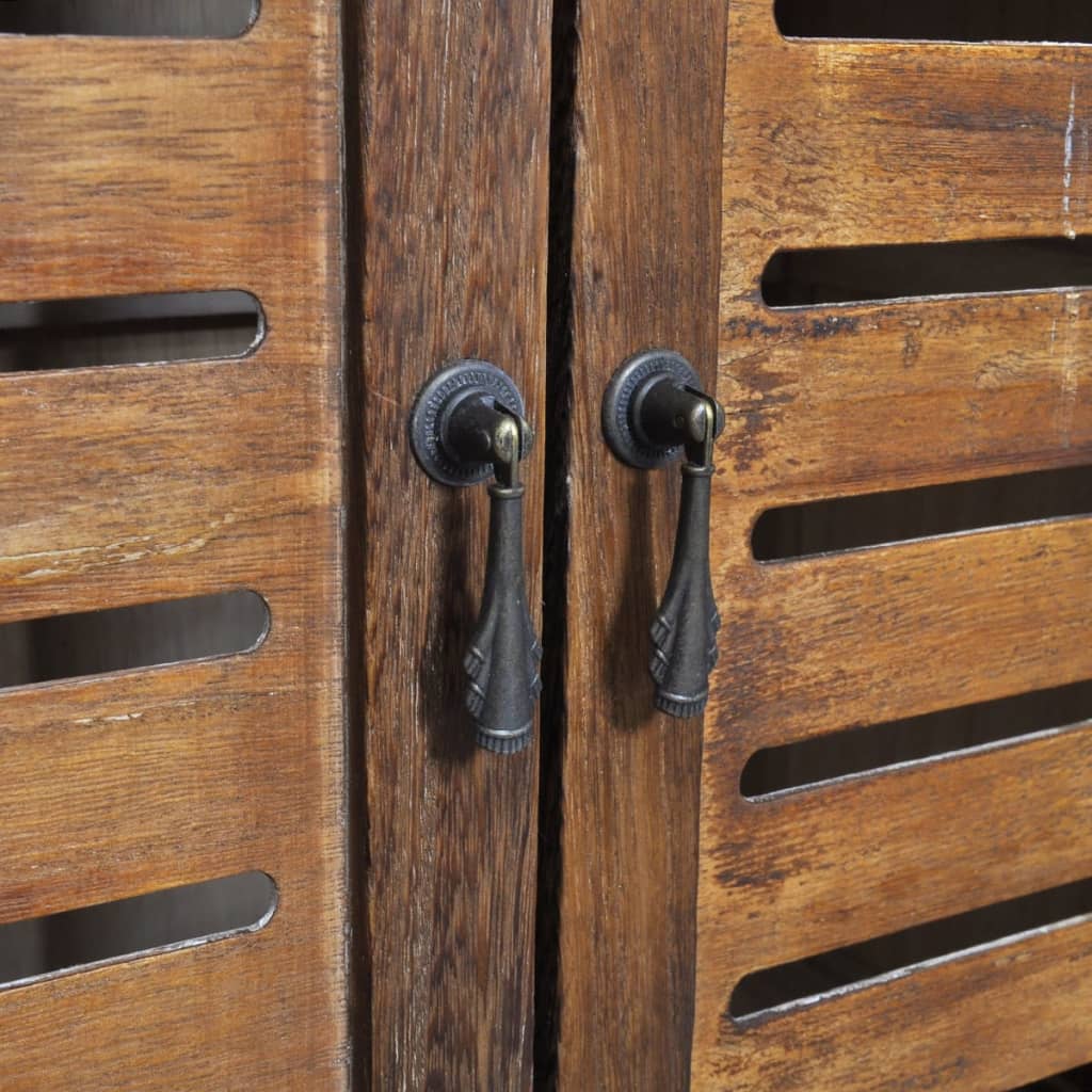 Badezimmerschrank Albuquerque Holz Weiß 46x24x117,5 cm