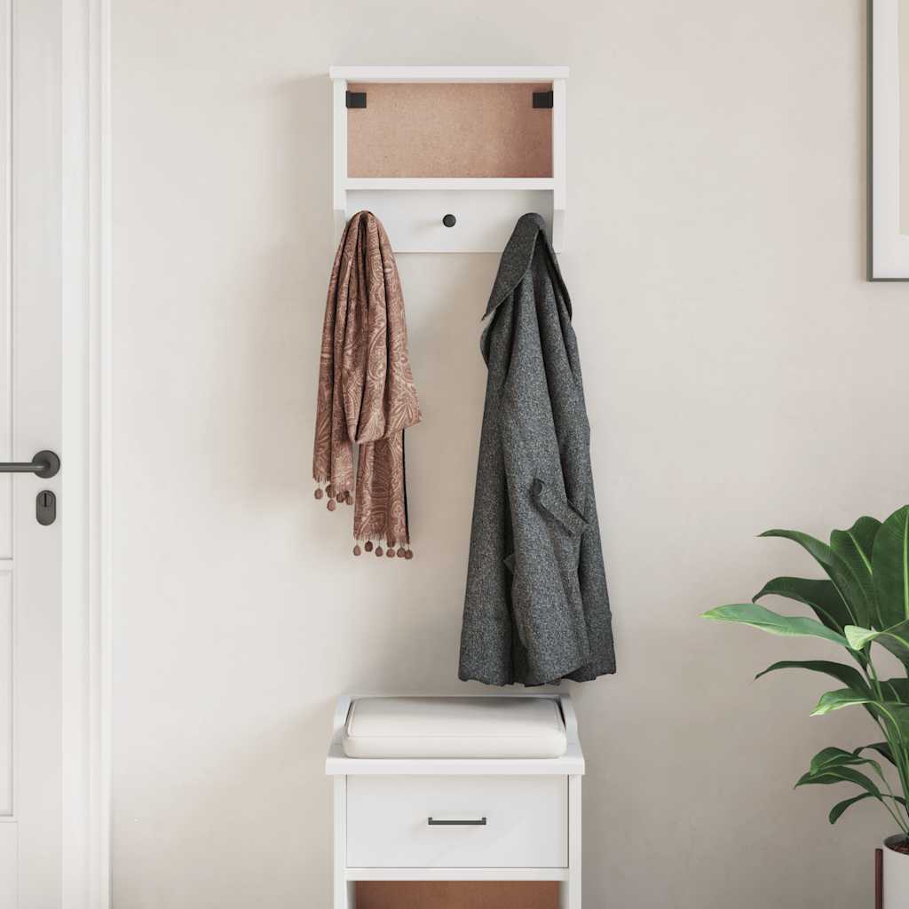 Wandgarderobe SANDNES 45x12x35 cm Massivholz Kiefer
