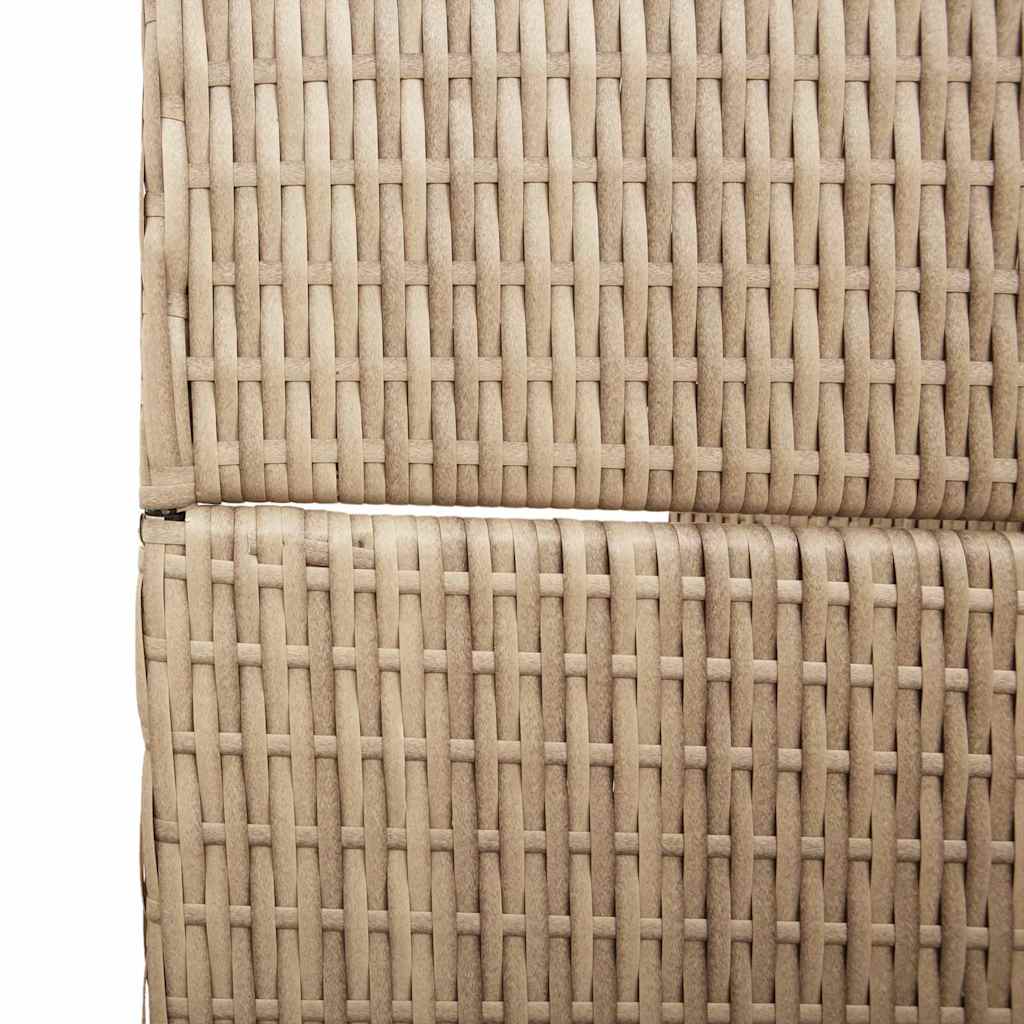 Raumteiler Schwarz 146 x 180 cm Poly-Rattan