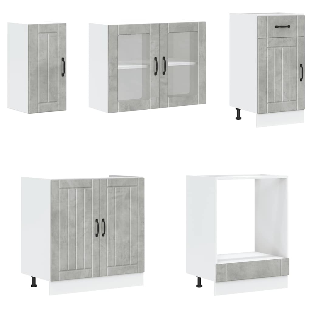 8-tlg. Küchenschrank-Set Lucca Weiß Holzwerkstoff
