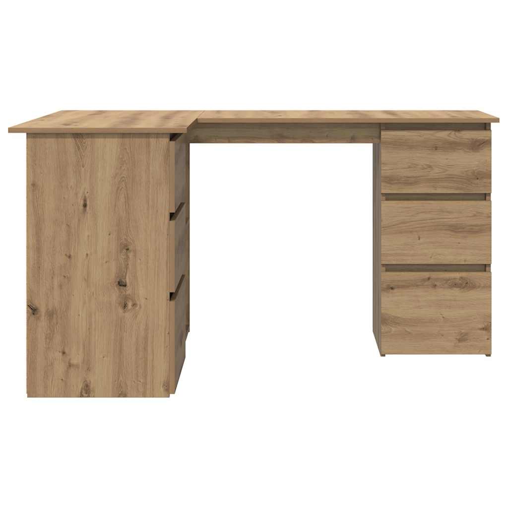 Eckschreibtisch Weiß 145x100x76 cm Holzwerkstoff