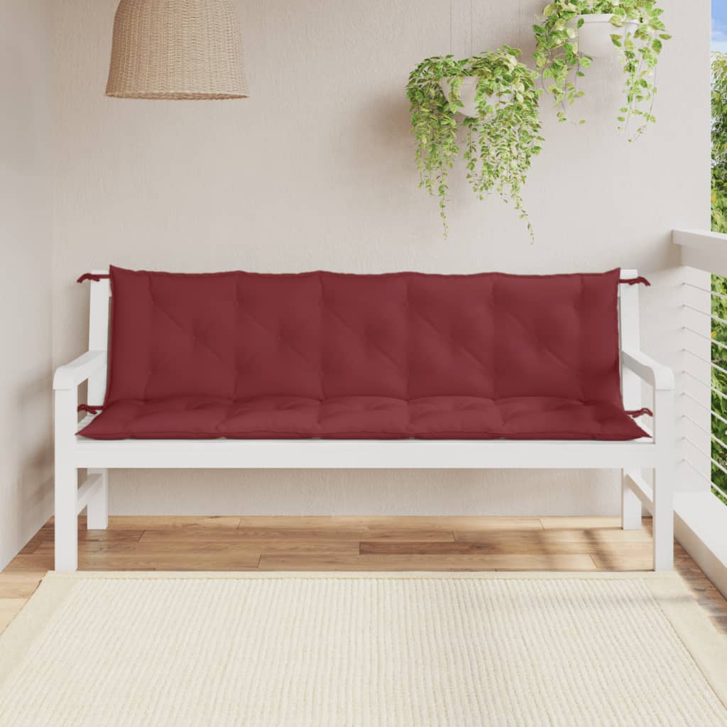 Gartenbank-Auflagen 2 Stk. Melange Anthrazit 100x50x7 cm Stoff
